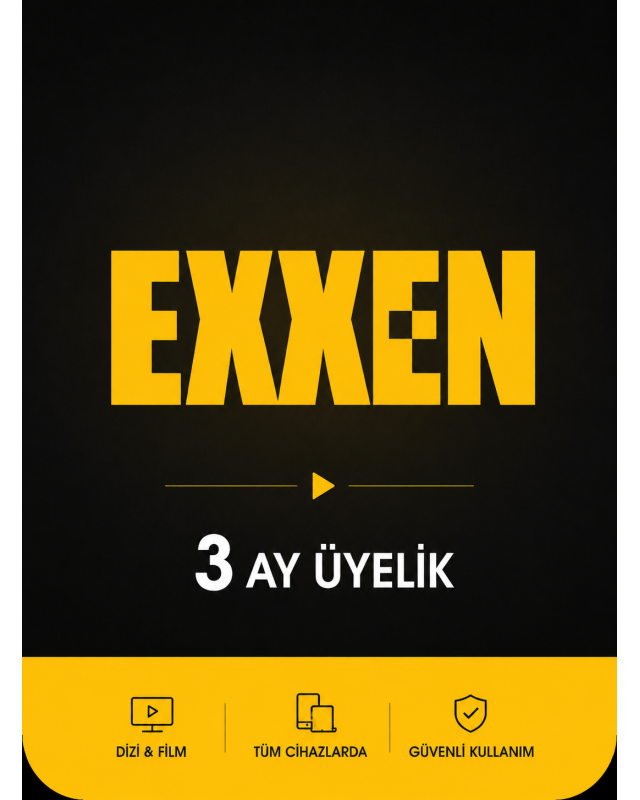 Exxen 3 Aylık Üyelik Kodu Exxen 3 Aylık Üyelik Kodu