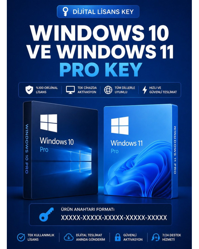 Windows 10-11 Pro Dijital Lisans Key Windows 10-11 Pro Dijital Lisans Key