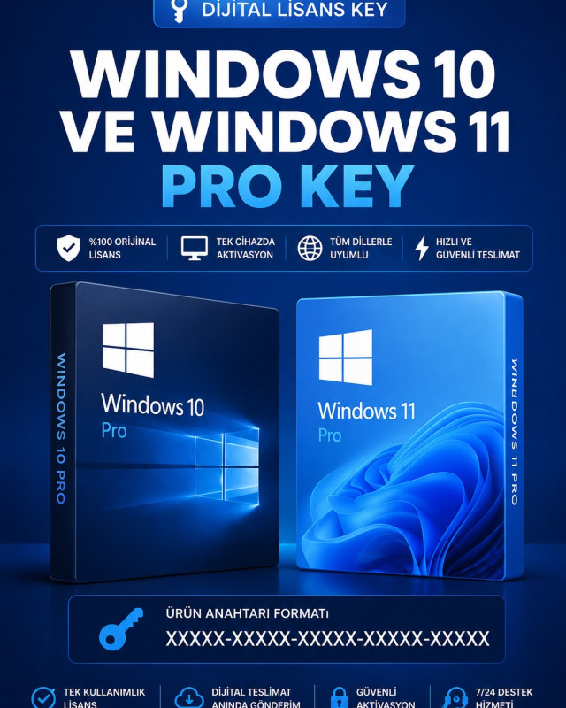 Windows 10-11 Pro Dijital Lisans Key Windows 10-11 Pro Dijital Lisans Key
