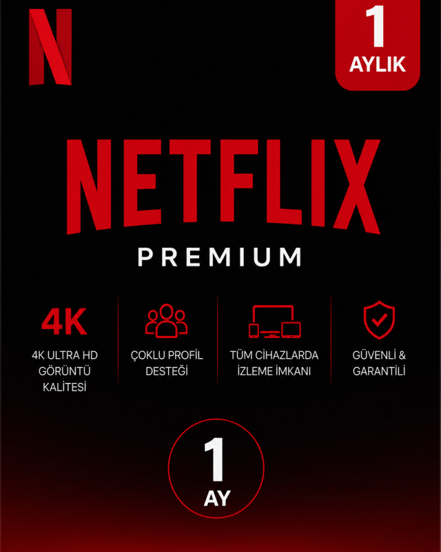 Netflix 4K Ultra HD Premium 1 Aylık