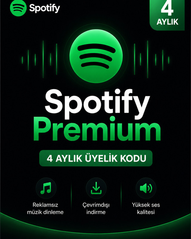 Spotify Premium 4 Aylık Üyelik Kodu Spotify Premium 4 Aylık Üyelik Kodu