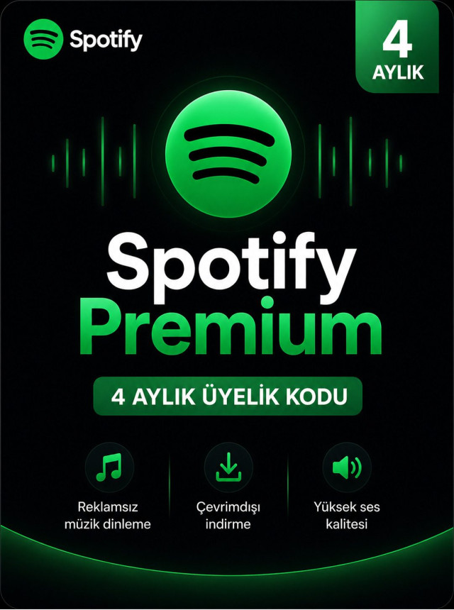 Spotify Premium 4 Aylık Üyelik Kodu