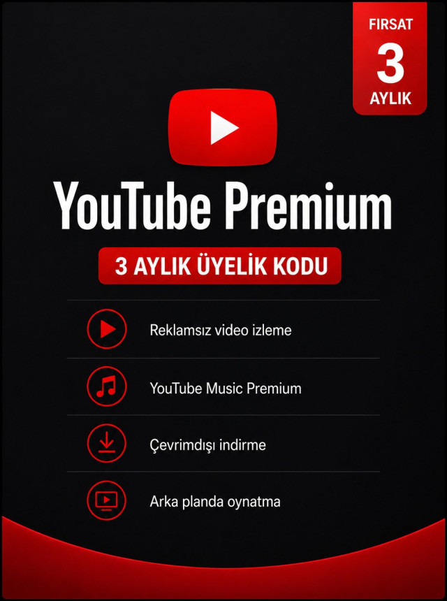 YouTube Premium 3 Aylık Üyelik Kodu