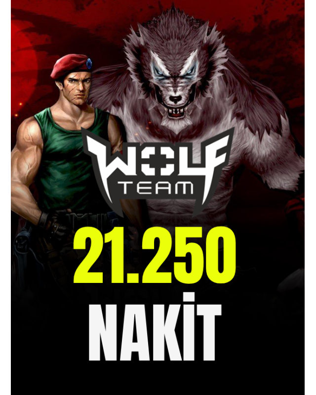 WolfTeam 21.250 Nakit / Joygame 50.000 Joypara