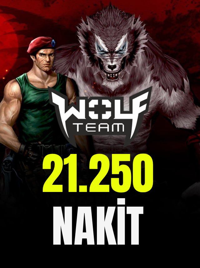 WolfTeam 21.250 Nakit / Joygame 50.000 Joypara
