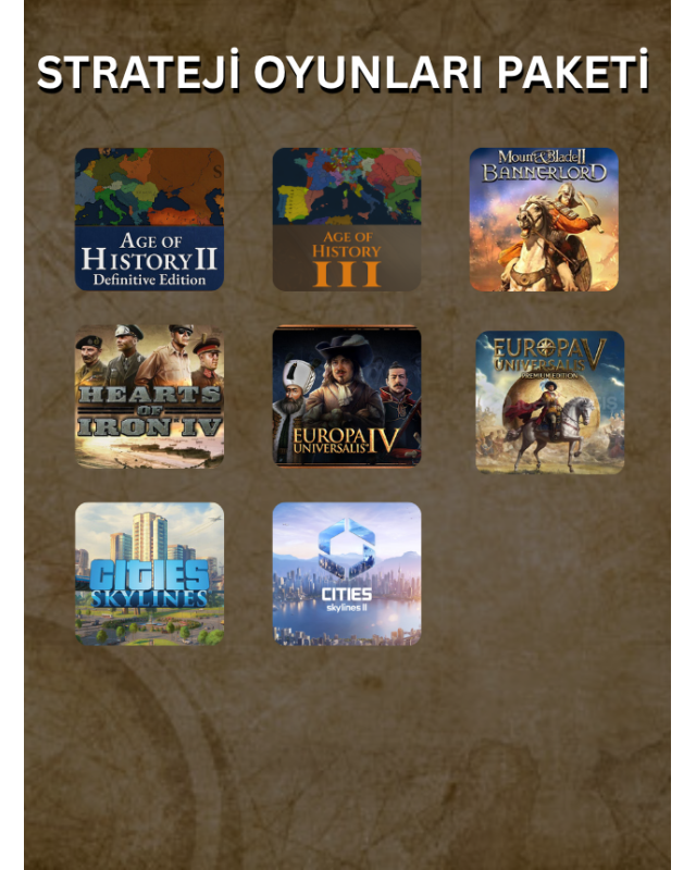 Strateji Oyunları Paketi (PC) Strateji Oyunları Paketi (PC)